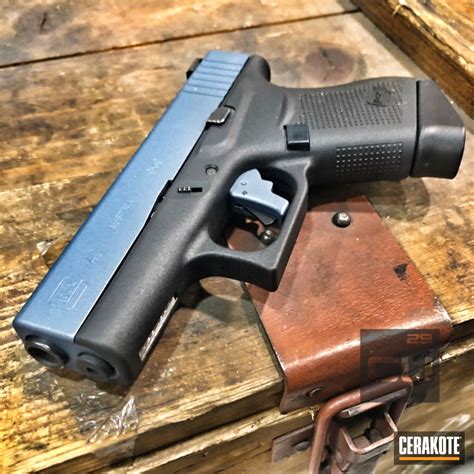 Glock 43 Slide done in H-185 Blue Titanium by GLEN | Cerakote