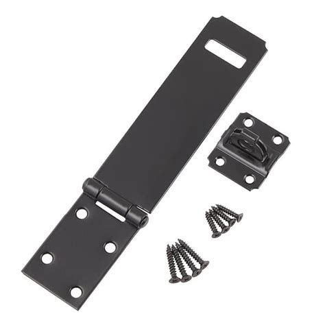 Everbilt 6 In Black Staple Safety Hasp 21290 The Home Depot