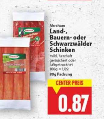 Abraham Land Bauern Oder Schwarzw Lder Schinken Angebot Bei Edeka