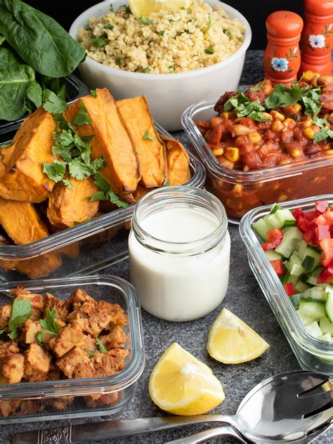 Eiweißreicher Meal Prep Plan vegan gesund