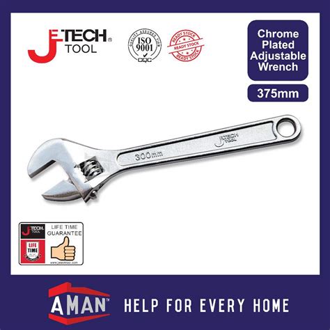 Jetech Adjustable Wrench Spanner Adjustable Spanner Chrome Plated Crv