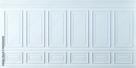 Classic wall of white wood panels. Design and technology Stock ...