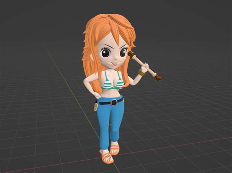 Nami SD - One Piece 3D Model by Summerforce