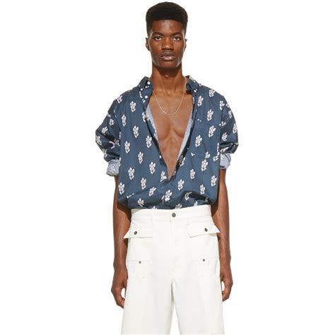 Jacquemus Ssense Exclusive Navy La Chemise Simon Shirt Mens Fashion Streetwear Mens