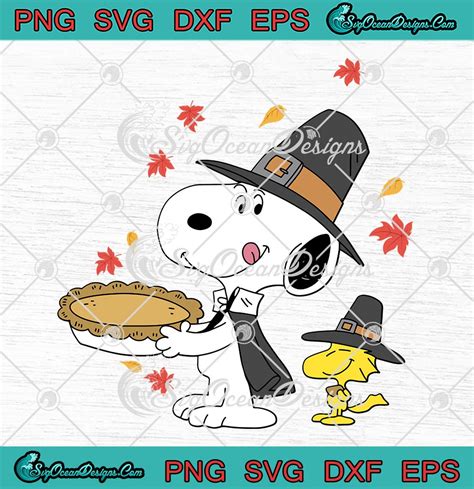 Thanksgiving Snoopy And Woodstock Svg Peanuts Thanksgiving Day Svg Png