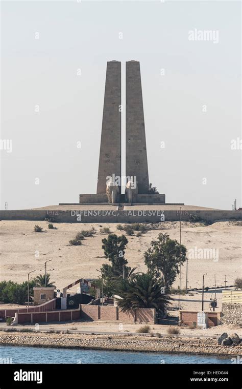 Suez Canal Defence Monument At Ismailia Egypt Editorial