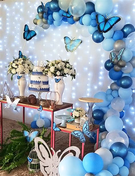 Decoraçao De Borboletas Para Aniversario - Decoração-para festa de aniversário 15 anos tema borboletas | Evelin ...