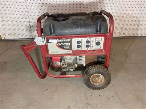 Coleman Powermate 5000 Watt Gas Generator Elco Auctions