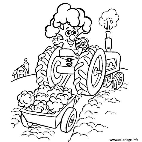 Coloriage Tracteur Et Remorque Jecolorie