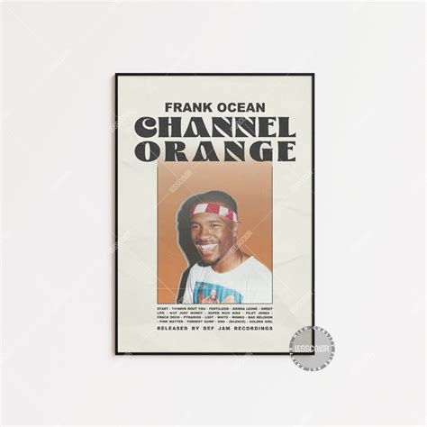 Frank Ocean Posters Channel Orange Poster Nostalgia Ultra Etsy