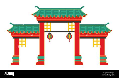 Chinese gate vector concept Stock Vector Image & Art - Alamy