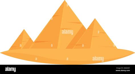 City Pyramid Icon Cartoon Vector Cairo Sand Ancient Egyptian Stock