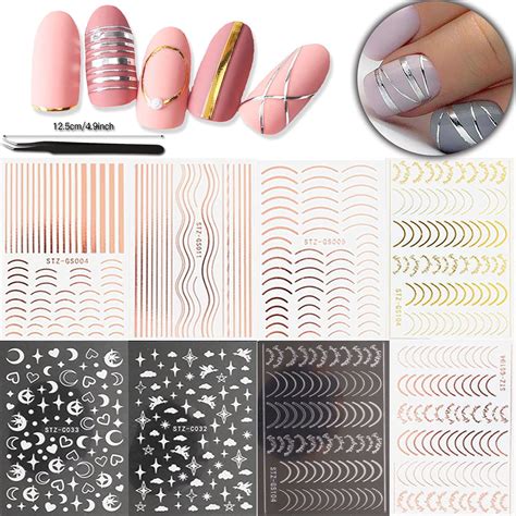 Buy Line Nail Art Stickers Decals Sheets D Nail Line Stickers