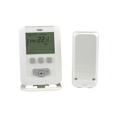 Programmierbarer Raumthermostat HAGER Radio EK560 Mit Batterien LR3