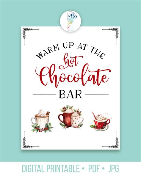 Hot Chocolate Bar Printable Art