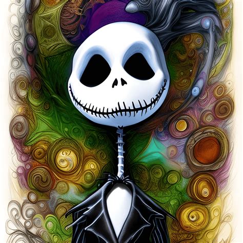 Jack Skellington Portrait Nightmare Before Christmas 3D Clipart