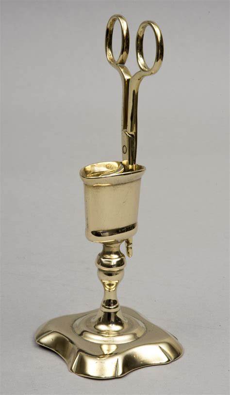 Antique English Queen Anne Brass Candle Snuffer