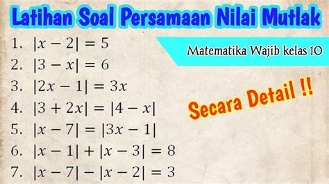 Contoh Soal Dan Pembahasan Nilai Mutlak Wanda Edmunds