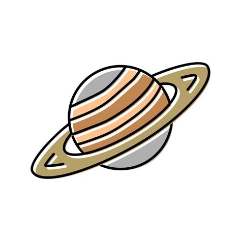 Saturno Planeta Color Icono Vector Ilustración 21162596 Vector En Vecteezy