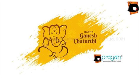 Happy Ganesh Chaturthi Vinayaka Chaturthi Prayan Animation Studio