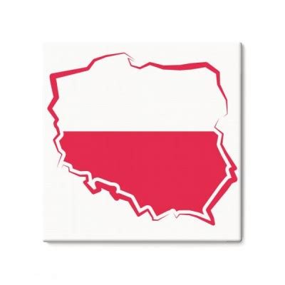 Obraz na Płótnie Polska mapa kontur reWALLution pl