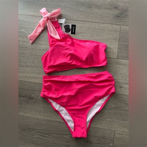 Source Unknown Swim Nwt Brand Unknown 2 Piece One Shoulder Bikini