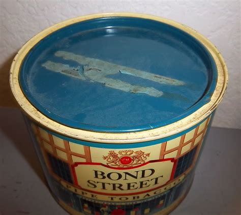 VINTAGE Bond Street Tobacco Tin EMPTY TIN Fantastic Graphics Man