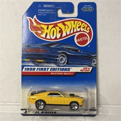 Hot Wheels Mattel Yellow Mustang Mach 1 1998 First Editions 29 40 670 EBay