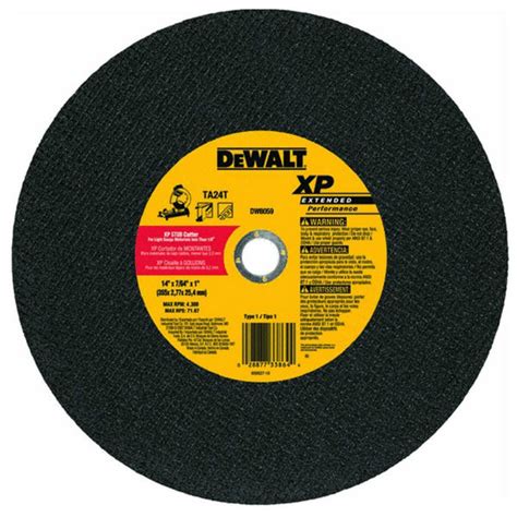 DeWalt DW8059 XP Extended Performance Metal Stud Cutting Wheel 14 X7