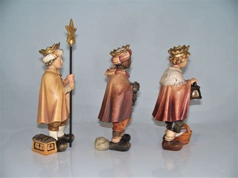 Holz Krippenfiguren Sternsinger Geschnitzt Color Zu Cm Krippen