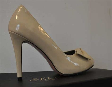 New Shoes Nude Patent Peep Toes From Sepatu London Shoeperwoman