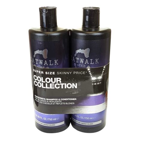 Tigi Catwalk Fashionista Shampoo 750ml And Conditioner 750ml For Blonde Or Highlights Hair Tigi