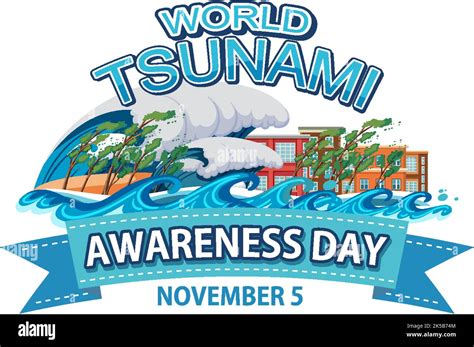 World Tsunami Awareness Day Illustration Stock Vector Image Art Alamy