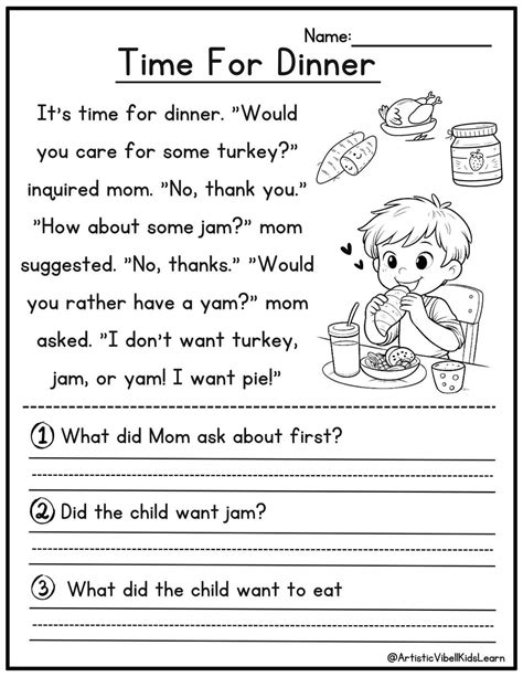 buy  kindergarten st grade reading comprehension passages worksheets