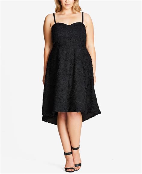 City Chic Trendy Plus Size Lace High Low Dress Macys