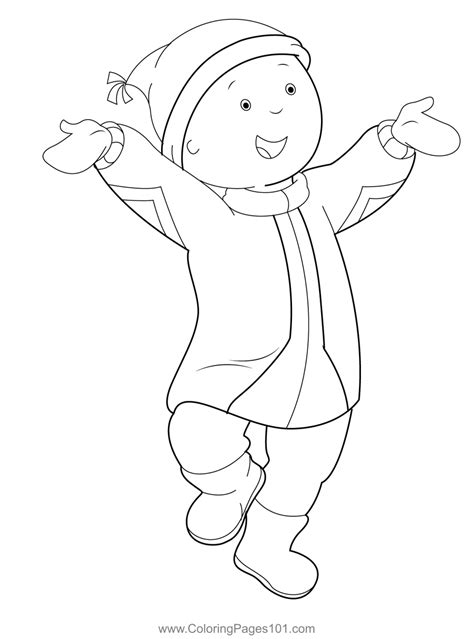 caillou coloring page template caillou ready for download