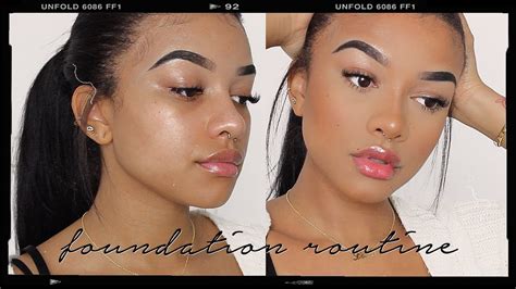 My Full Coverage Foundation Routine Oily Skin Youtube