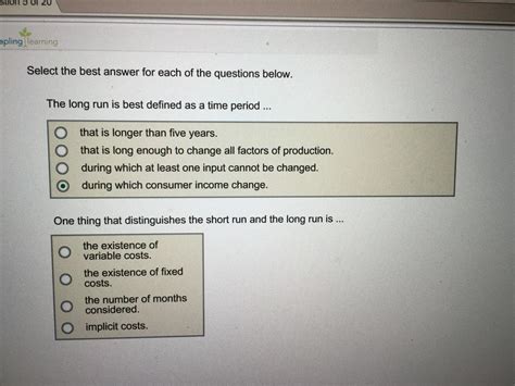 Solved Select The Best Answer For Each Of The Questions Chegg