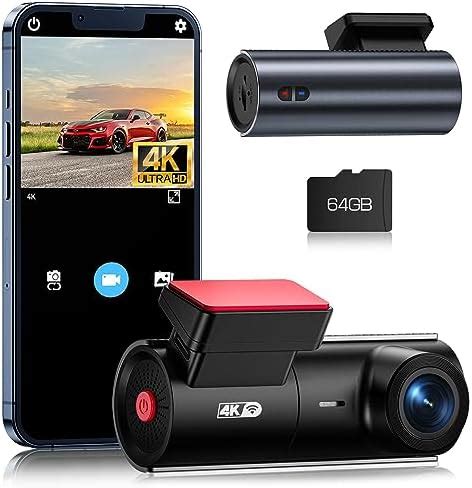 LAMTTO Dash CAM 4K WiFi 2160P Cámara para Coche Mini Dashcam Frontal