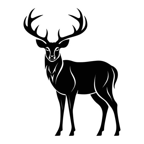 A black Silhouette deer vector. 34773446 Vector Art at Vecteezy