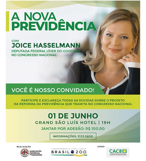 Joice Hasselman profere palestra sobre reforma da Previdência em SLZ