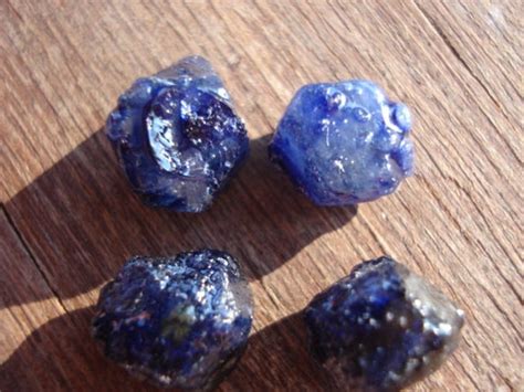 Rough Blue Sapphires 4 Raw Uncut Gems Genuine Raw Blue