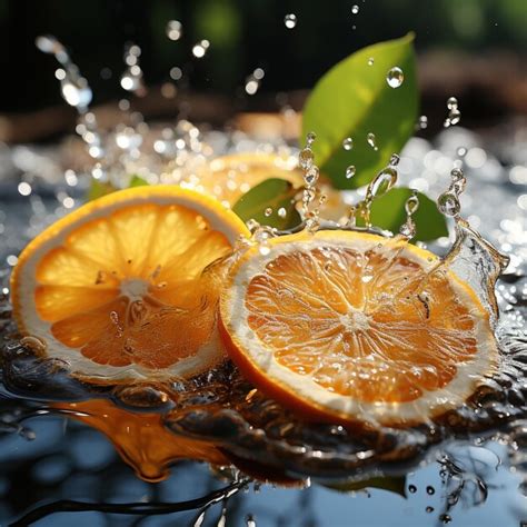 Premium Photo Closeup Photo Of Orange Slices With Water Drops