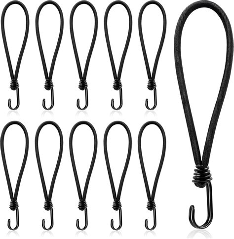 BokWin 20 Pcs Bungee Shock Cord Hook For 5 16 Inch Black Wire Bungee