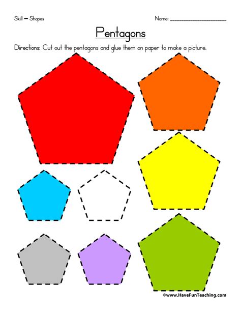 Pentagons Worksheet Have Fun Teaching Shapesworksheets