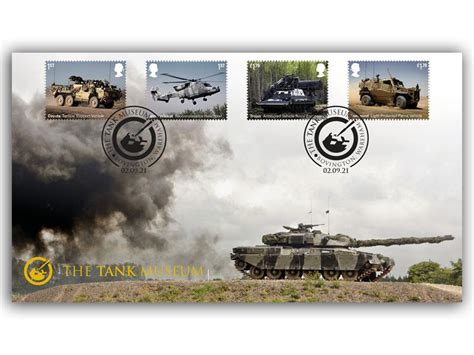 British Army Tanks Stamps From Miniature Sheet