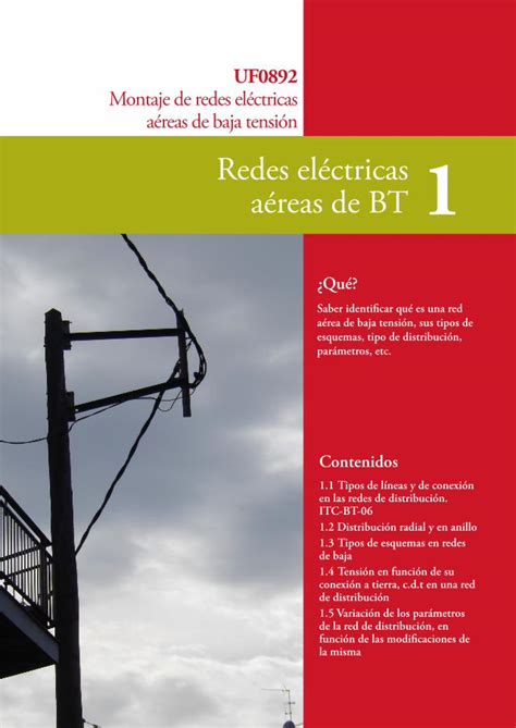 PDF UF0892 Redes eléctricas aéreas de BT 1 PDF fileContenidos 1 1