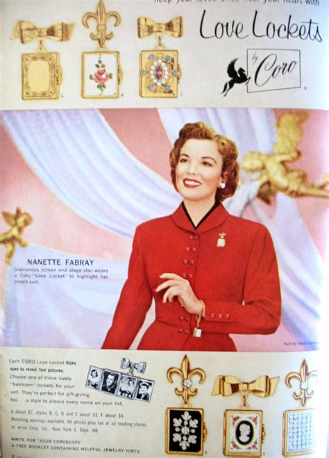 Vintage Coro Ad For Love Lockets Coro Jewelry Jewelry Ads Vintage