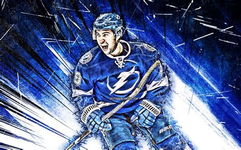 Descargar Fondos De Pantalla Tyler Johnson NHL Grunge Arte Tampa Bay