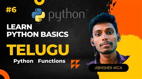 6 Function In Python Telugu Python Basics Telugu Part 6 YouTube